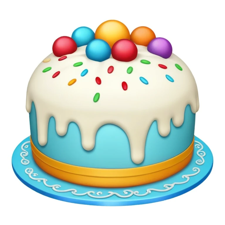 a spherical cake emoji