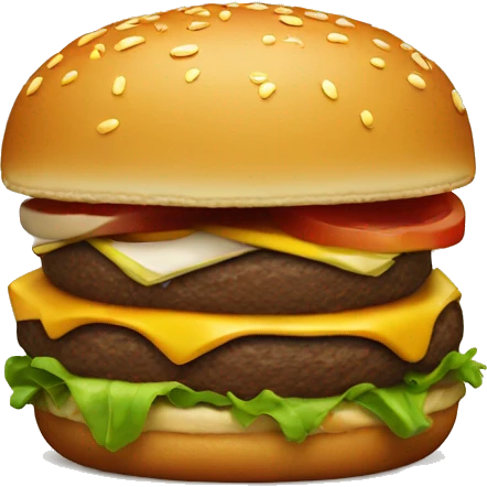 Hamburger holding gun emoji