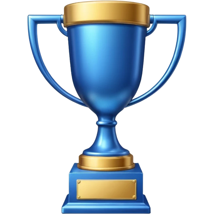 leaderboard trophy- blue emoji