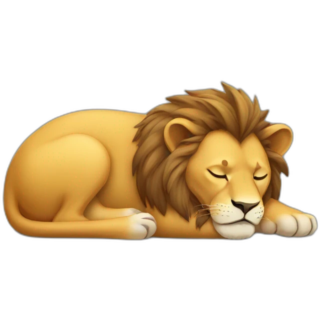 A lion who sleep emoji