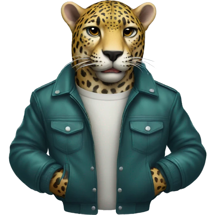 jaguar wearing a jacket emoji