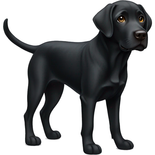 Black Labrador with 3 legs emoji