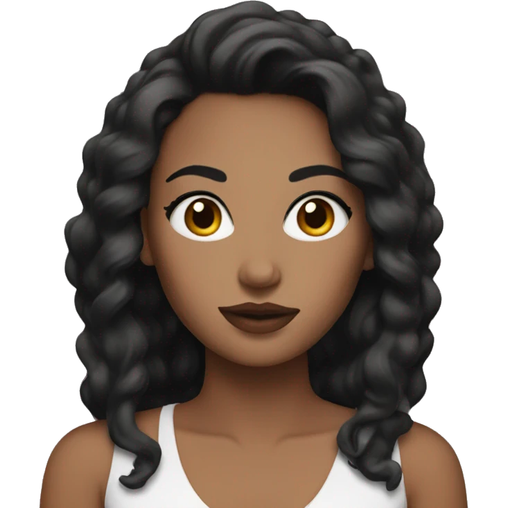 brunette makeup emoji