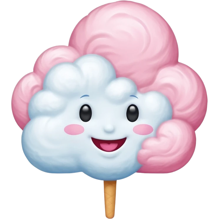 cloud person cotton candy, emoji