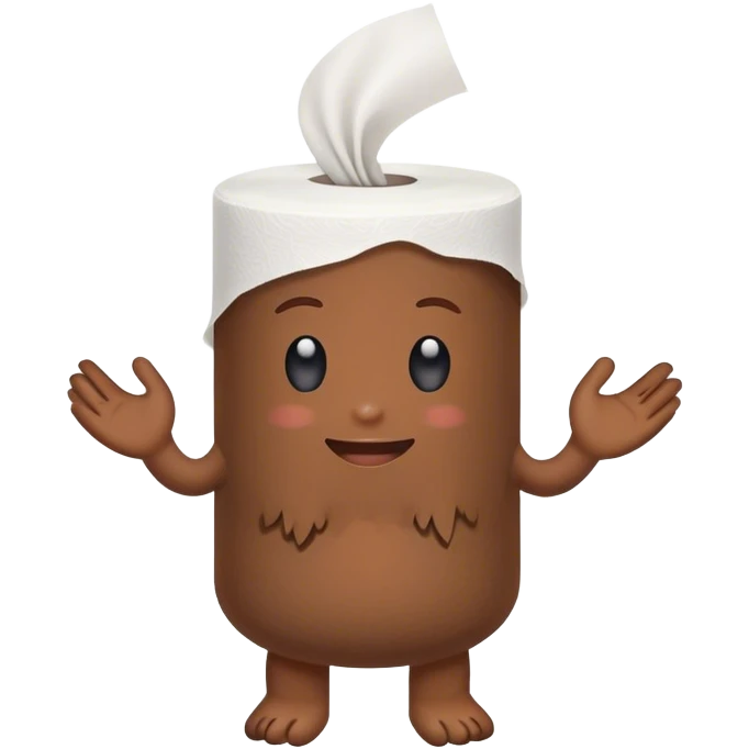 poo holding hands with toilet paper emoji