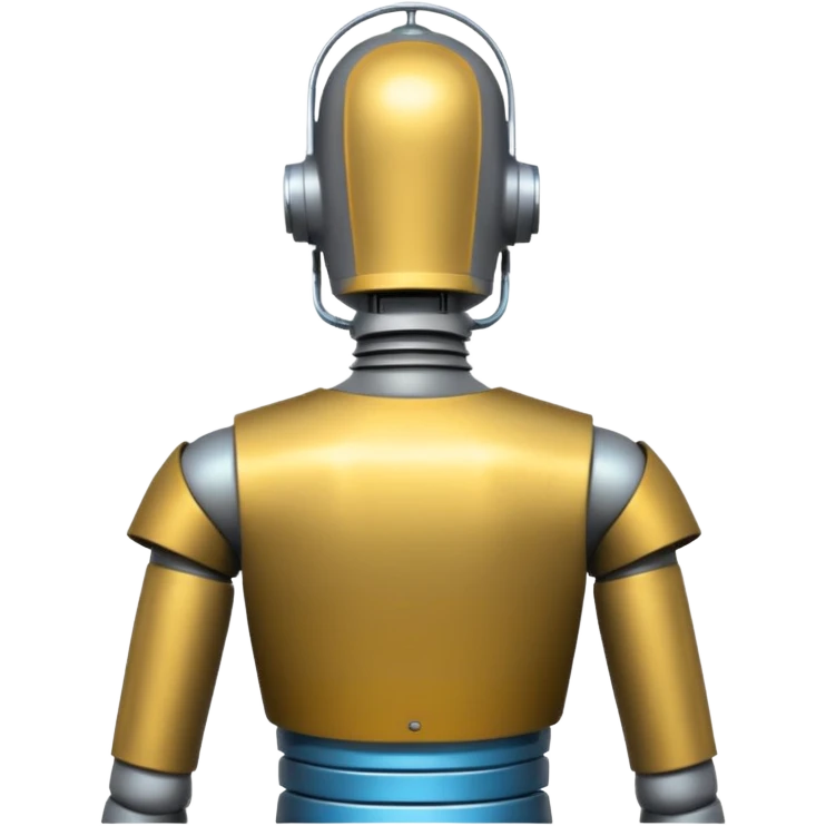 Bender looking at the camera from back, wearing a t-shirt emoji