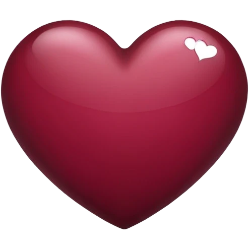 burgundy heart emoji