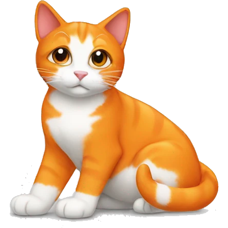 lilo the orange with white cat emoji