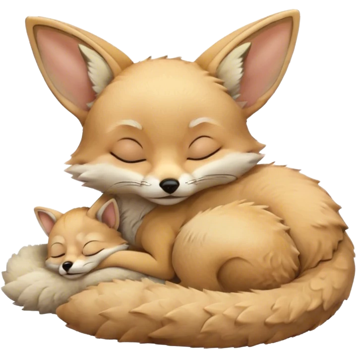 fennec sleeping emoji