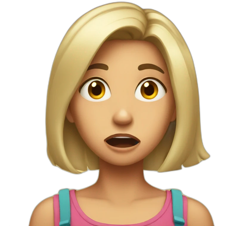 girl in shock emoji