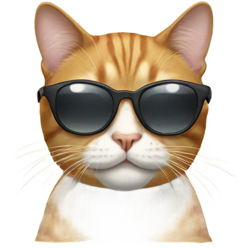Cat with sunglasses emoji