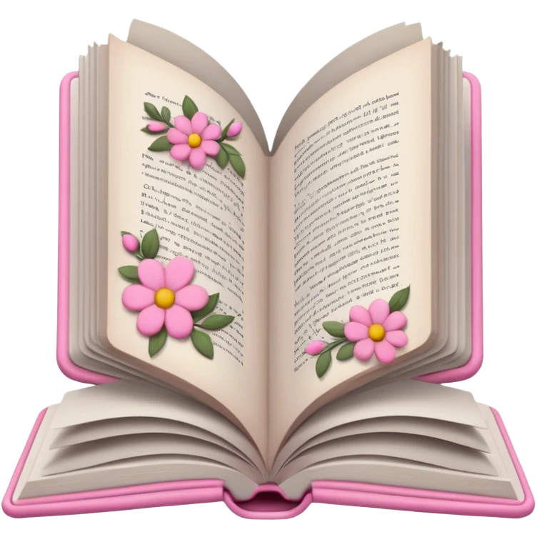 Gray Open book in a girly style emoji