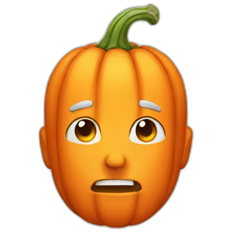 Man with pumkin face emoji