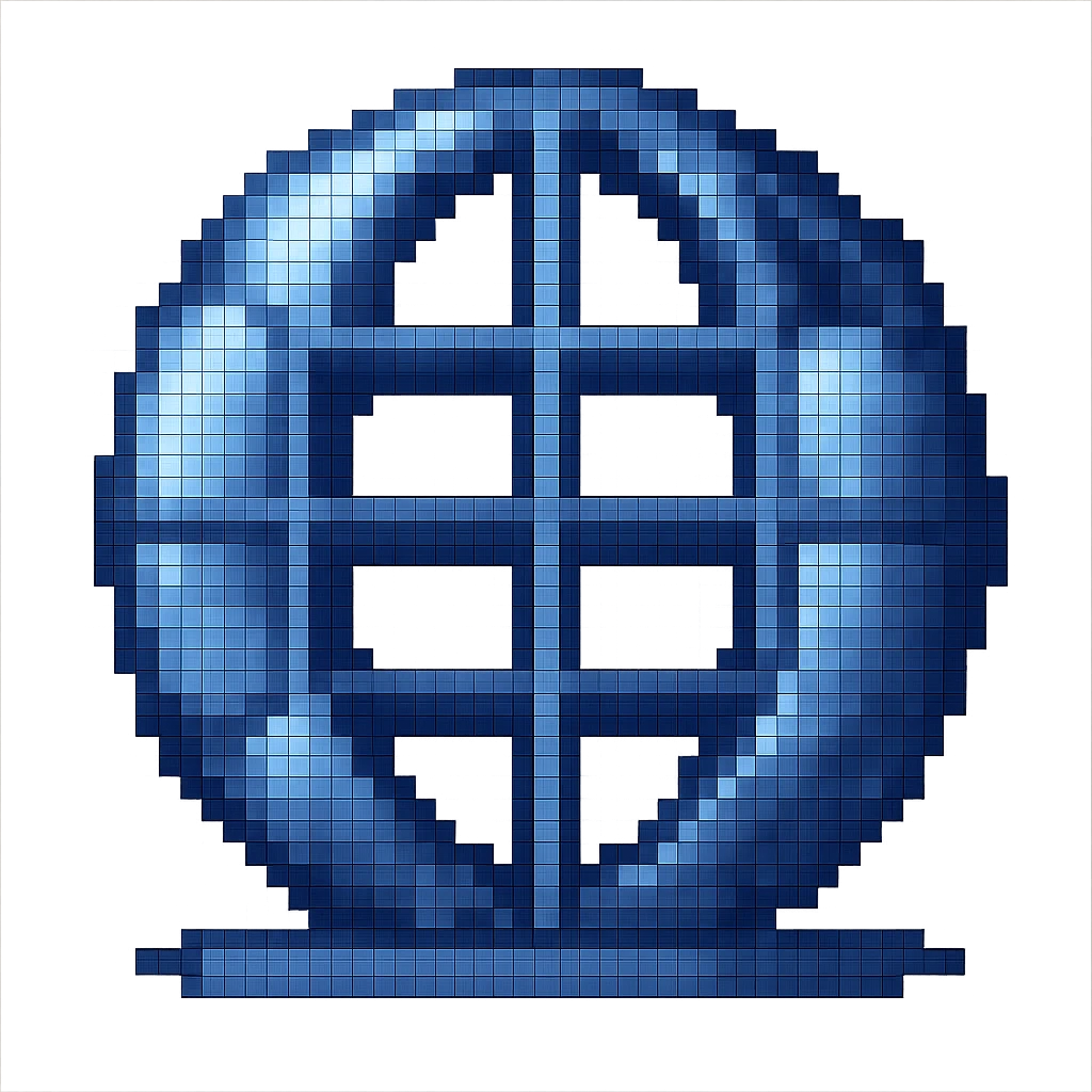 Add more 3D depth and realism to this network globe icon, enhance shading, lighting, and subtle reflections, keep pixel art influence, and maintain a transparent background. emoji