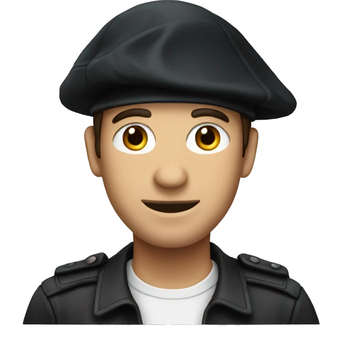 French Man with a French black béret emoji
