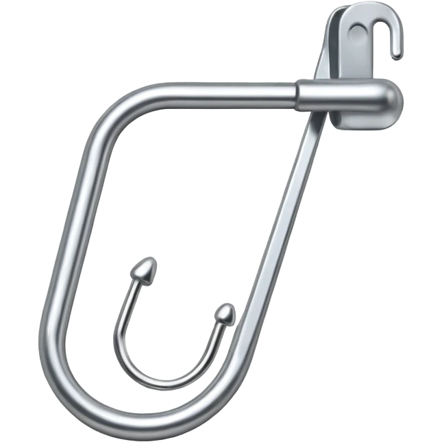 open safety pin with pointed end emoji