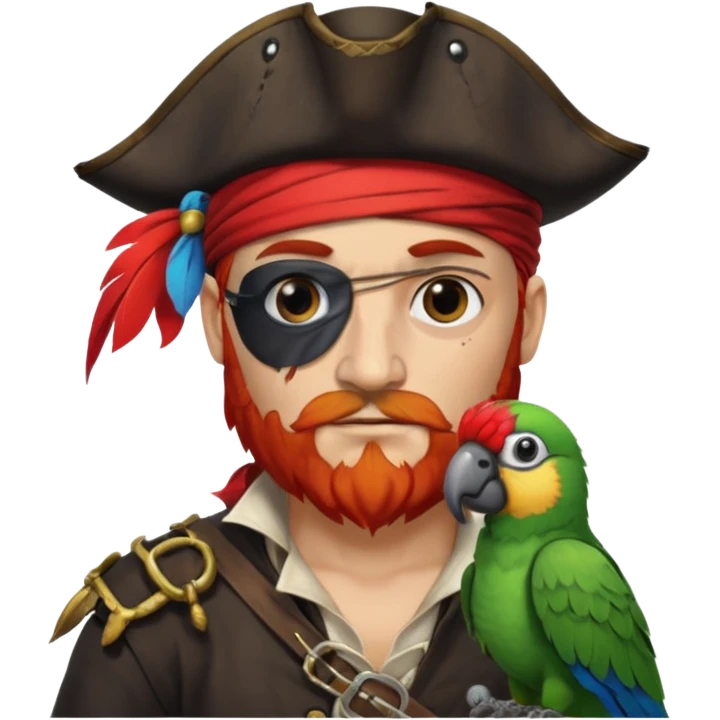 pirate and parrot emoji