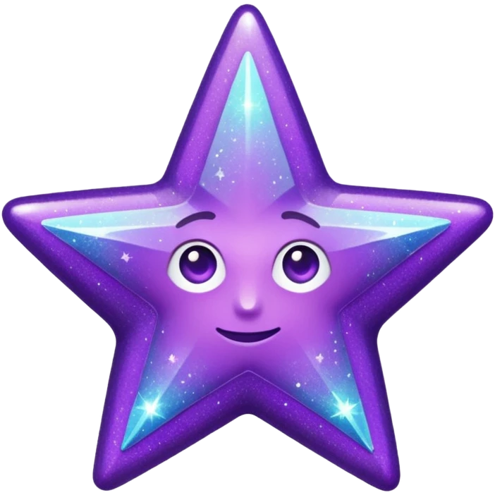 Purple Glitter Symbol of Manager emoji