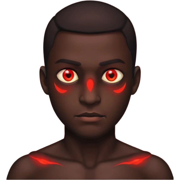 Dark, shadowie Male Figure with Red glowing eyes emoji