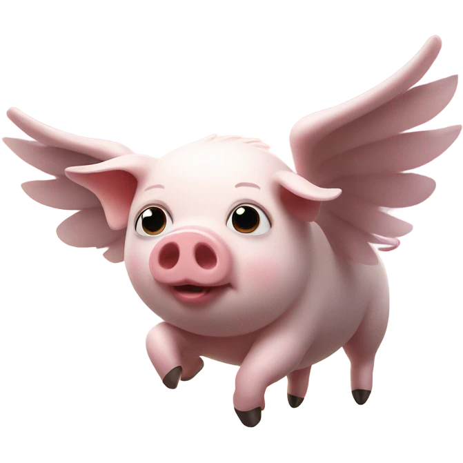 Flying pig emoji