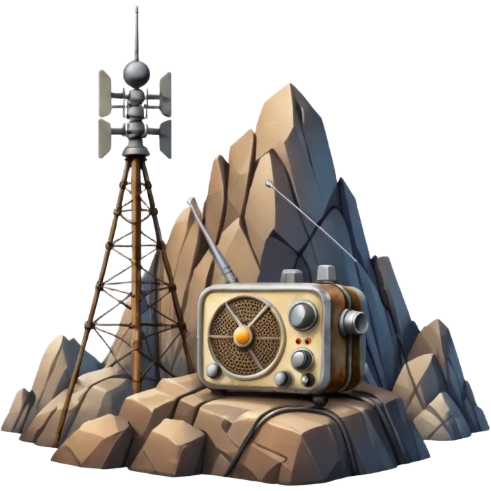 radio over a mountain emoji
