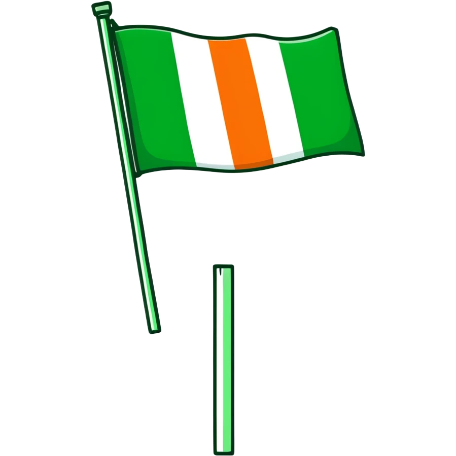 Irish flag on a pole emoji