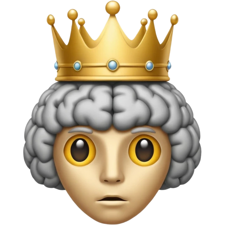brain with crown emoji