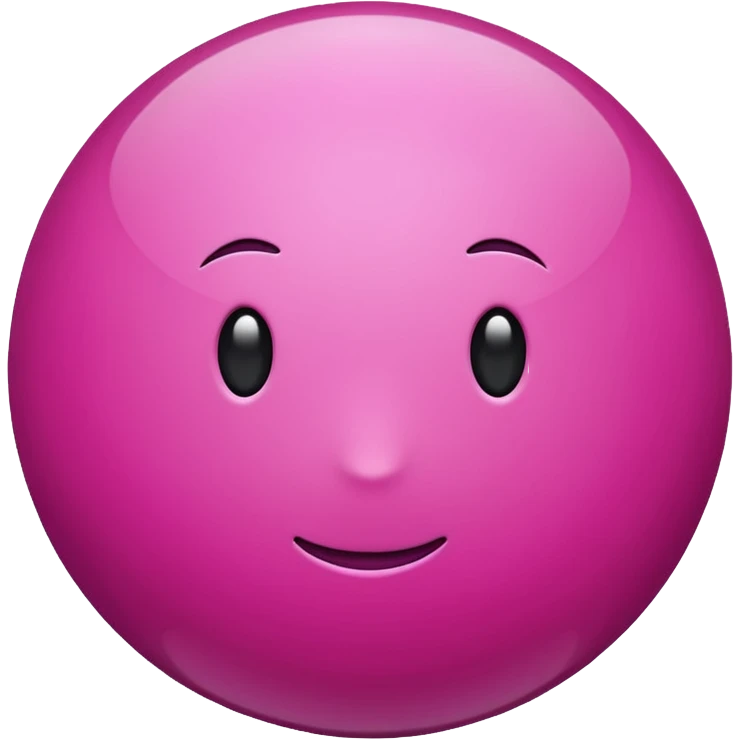 magenta color sphere. Negative : Emoji. emoji