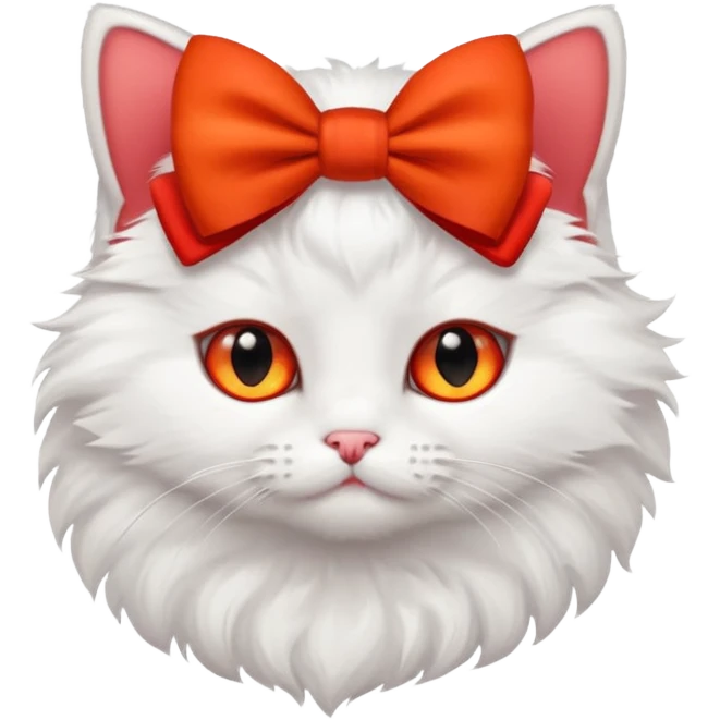 Kitten wearing bow emoji