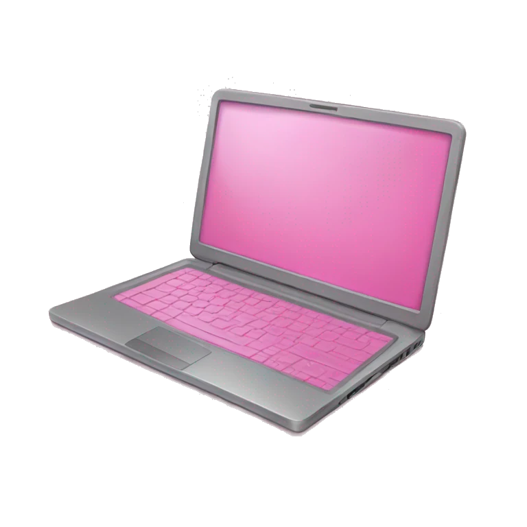 Pink laptop  emoji