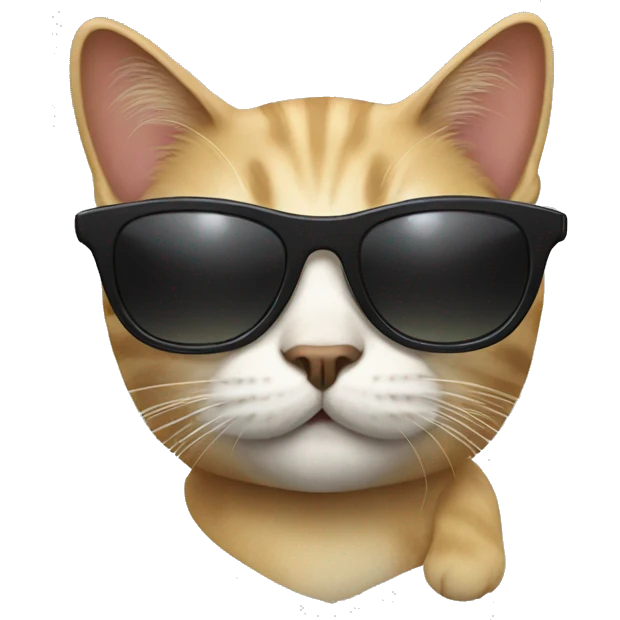 Cat with sunglasses emoji