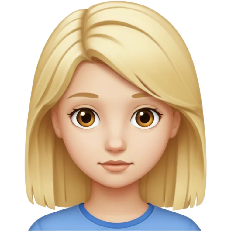 Generale girl teenager in blonde hair  emoji
