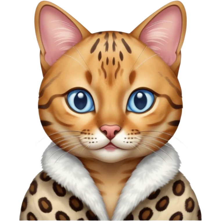 Bengal with Blue eyes in Snow mink  emoji