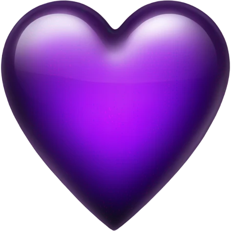 Shiny glass dark purple heart  emoji
