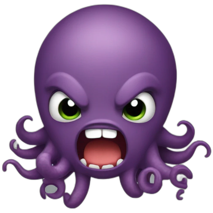 cute kraken rage emoji