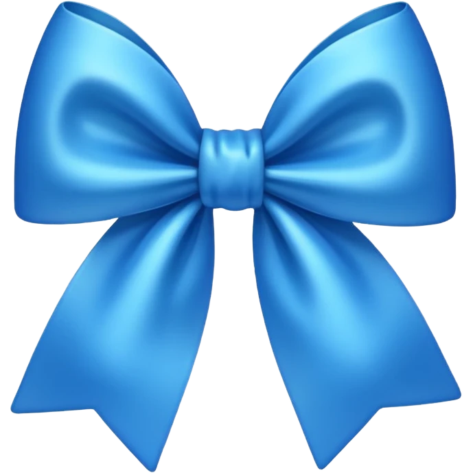 Emoji style blue bow emoji