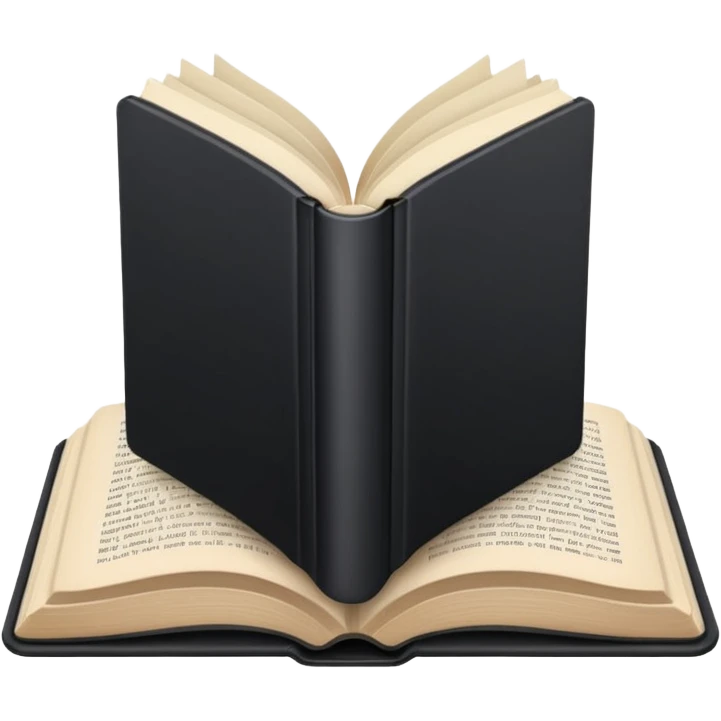 open book with black cover and with completely white pages emoji