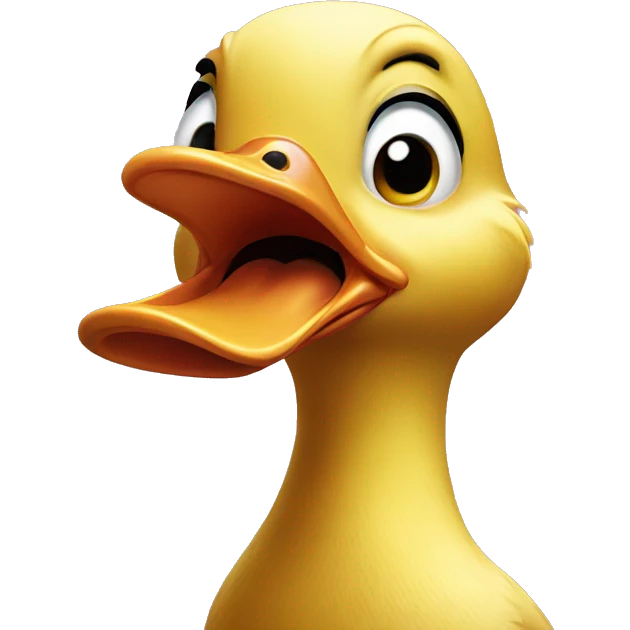 Shocked duck emoji