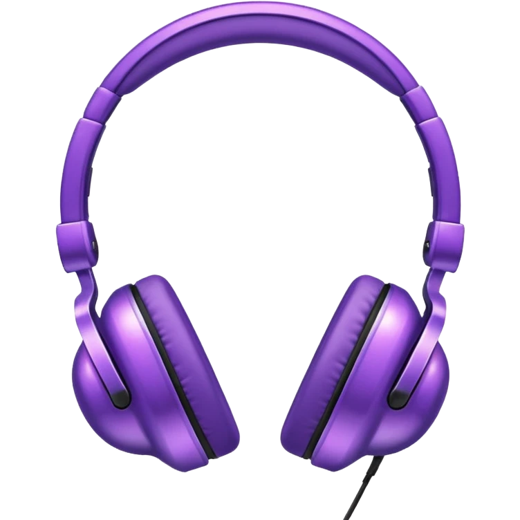 glitter purple headset emoji