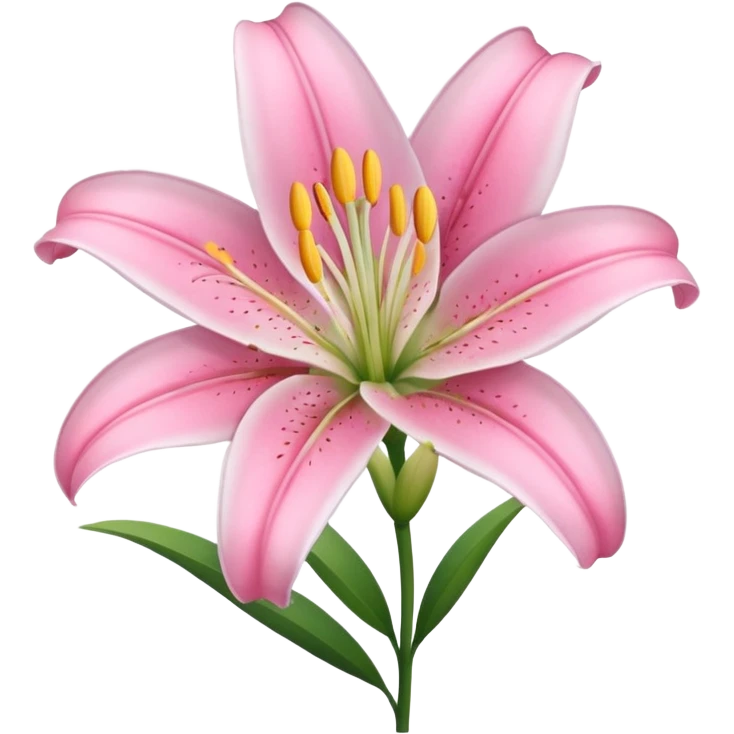 Lily flower pink emoji