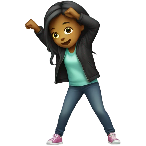 girl doing the dab  emoji