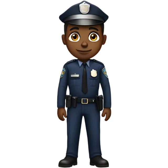 African American man police emoji