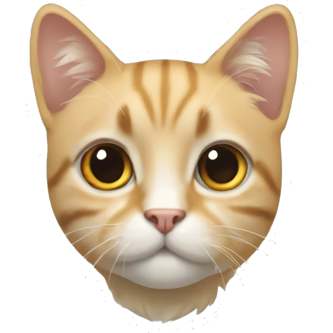 Biały kot widziany z boku emoji