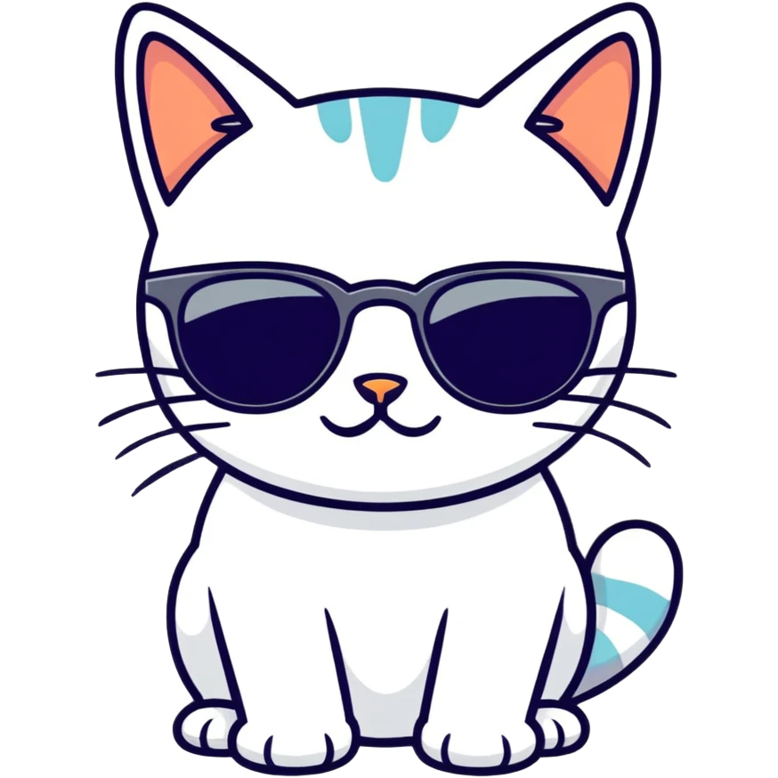 Cat with sunglasses emoji