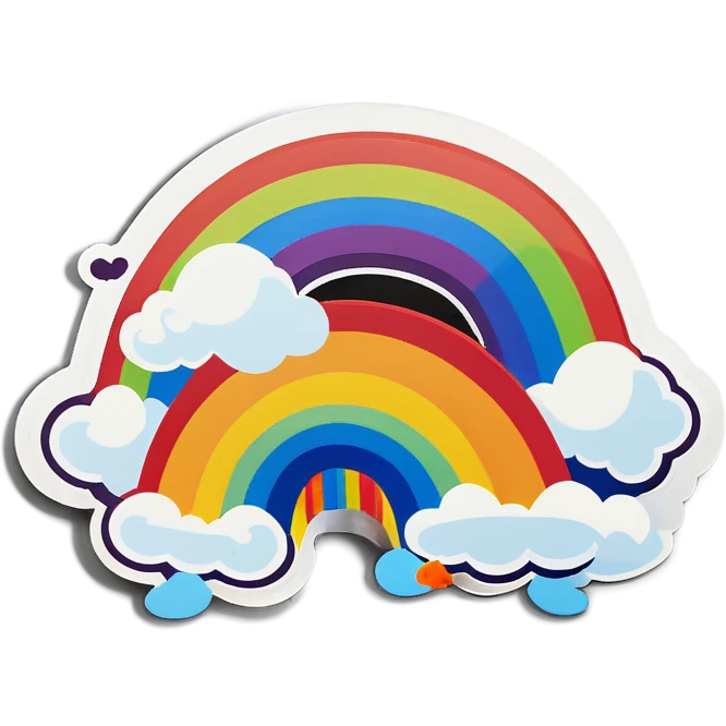 Rainbow over poo emoji