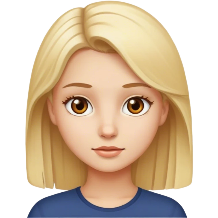 blond girl brown eyes emoji