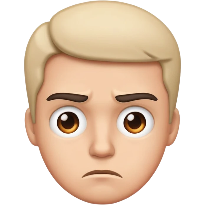 Annoyed face emoji