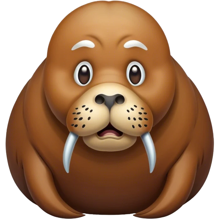 Scared walrus emoji