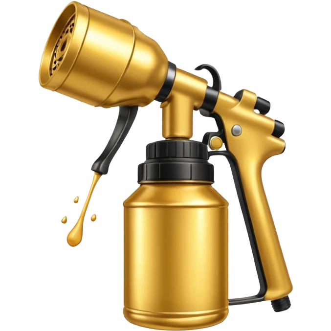 Golden paint Sprayer can emoji