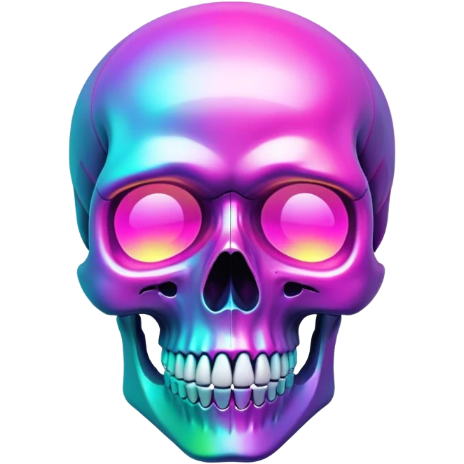 vaporwave skull emoji
